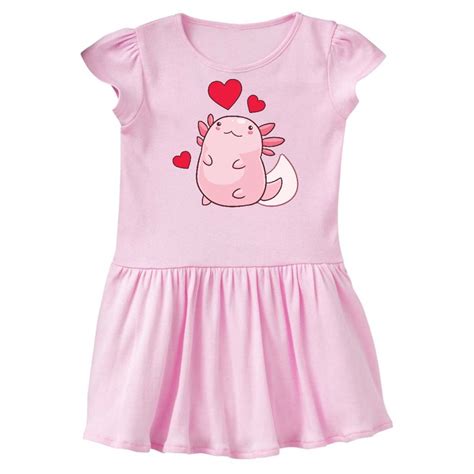 Valentines Day Axolotl With Hearts Infant Dress Walmart