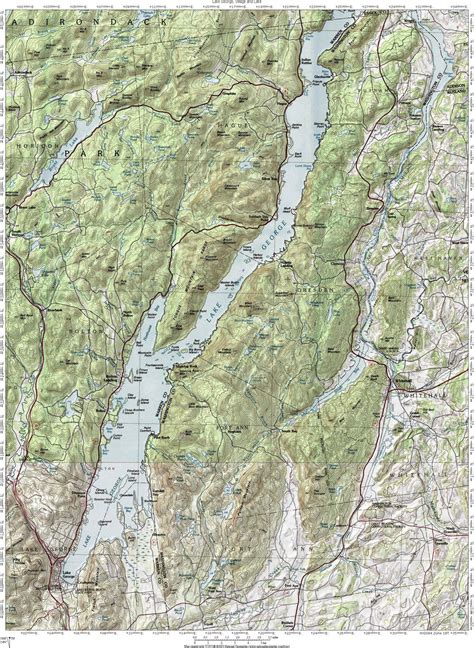 Large Detailed Tourist Map Of Lake George Part 4 South