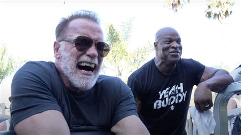 Arnold Schwarzenegger And Ronnie Coleman Train Together At Golds Gym