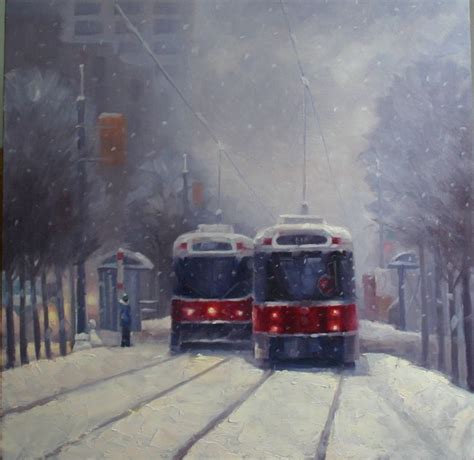 Toronto Streetcars In January Toronto City Winter Art Art Folder