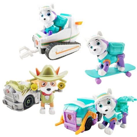 Paw Patrol Dog Everest Tracker Snow Jungle Rescue Cars Pull Back Music