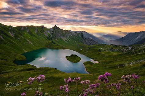 The Quiet Beauty Of An Alpine Lake Lake Schrecksee 1813m In The