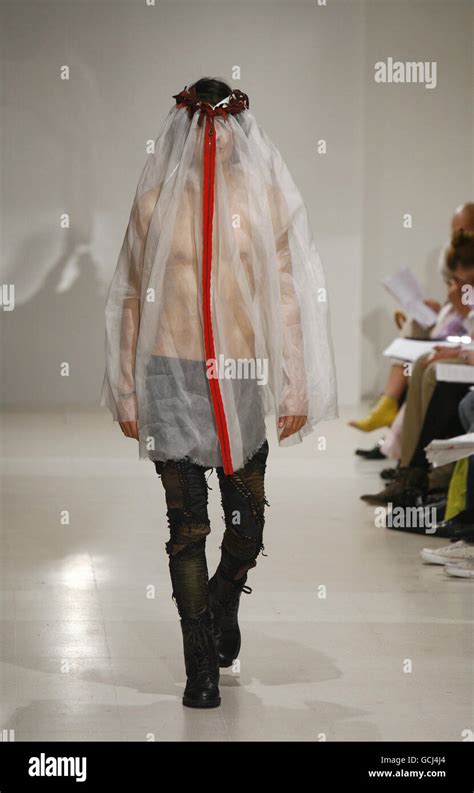 A Model Wears A Design During The Royal College Of Art Graduate Fashion
