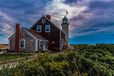 Scituate Lighthouse Under Clouds Photograph By Brian Maclean Fine Art