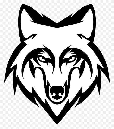 Vector Wolf Wolf Black And White Stencil Dragon Symbol Hd Png