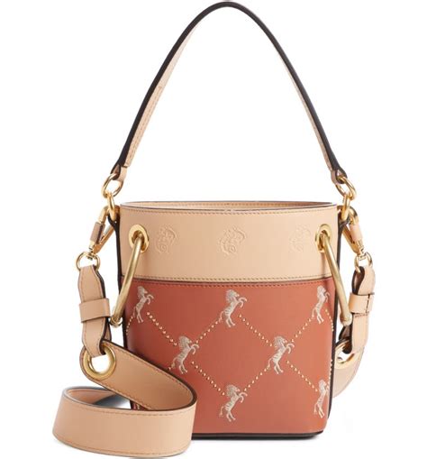 Chloé Roy Small Embroidered Leather Bucket Bag Nordstrom