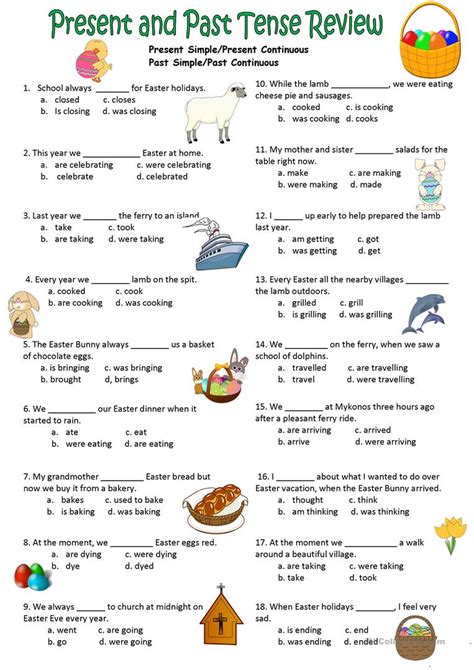 Past And Present Tense Worksheets