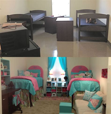 Dorm Room Before And After Dorm Sweet Dorm Dorm Room Decor Dorm Room