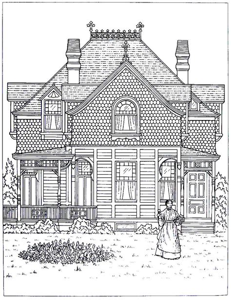 Victorian House Coloring Pages