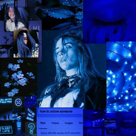Billie Eilish Blue Dark 💙💙💙 Blue Butterfly Wallpaper Light Blue