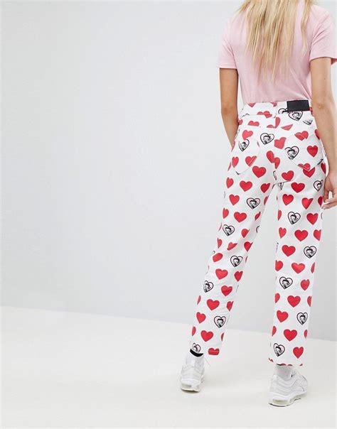 Lazy Oaf X Betty Boop Jeans In Heart Print Asos Printed Pants