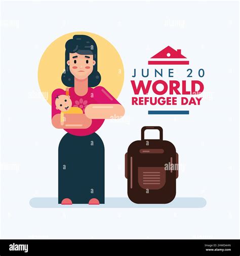 Vector Illustration For World Refugee Day 20th June Poster Design Stock Vector Image And Art Alamy