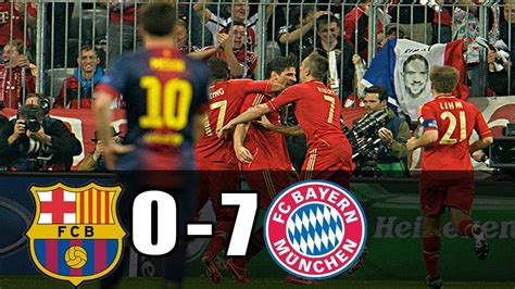Mohon gunakan chrome atau safari. Unvergesslich FC Bayern München vs Barcelona 7 : 0 ...