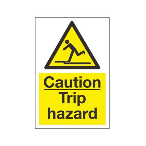 Caution Trip Hazard Safety Sign Hazard And Warning Signs From Bigdug Uk