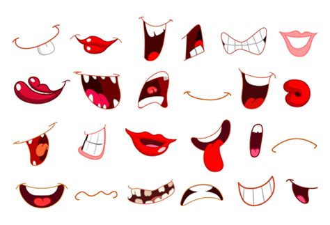cartoon mouths funny vector free download