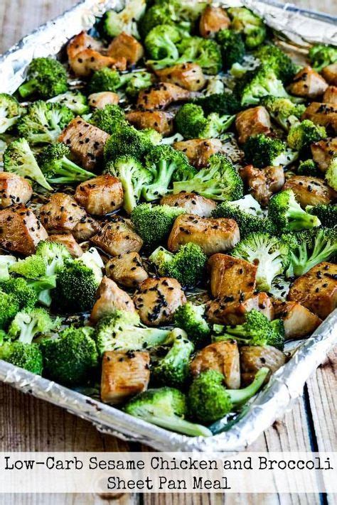 In a medium bowl, mix together sauce ingredients until combined. Sesame Chicken and Broccoli Sheet Pan Meal (Video) - Kalyn ...