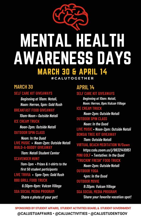 Mental Health Awareness Day Cal Us Event Calendar