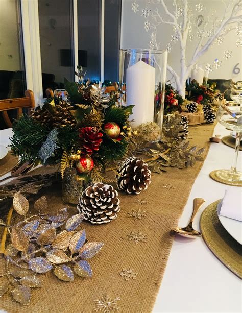 10 Rustic Christmas Table Decorations Decoomo