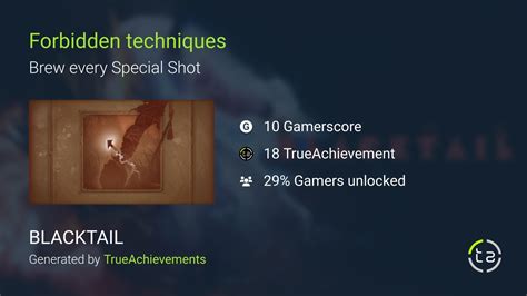 Forbidden techniques achievement in BLACKTAIL
