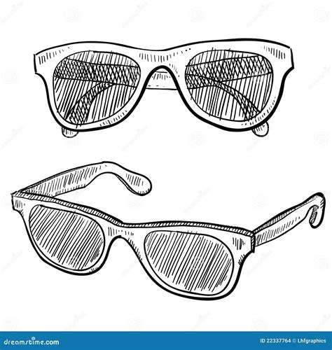 Bosquejo De Las Gafas De Sol Ilustración Del Vector Ilustración De