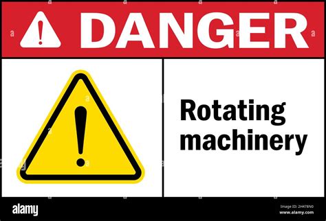 Rotating Machinery Danger Sign Warehouse Warning Signs And Symbols