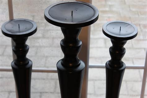 Tall Wooden Candle Holders | Candle holders, Wooden candle holders, Wooden pillar candle holders