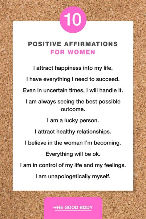 Positive Affirmations For Women To Inspire And Uplift