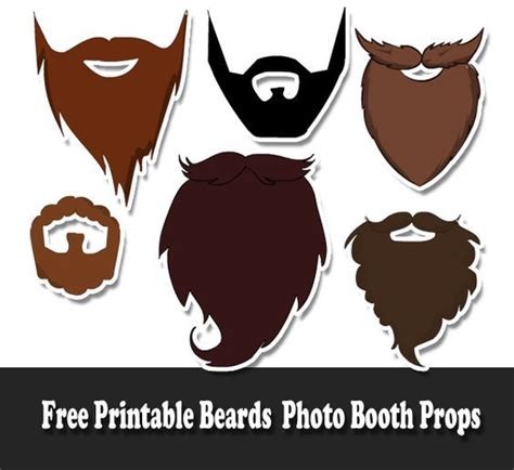 Free Printable Beards Photo Booth Props Fall Photo Booth Diy Party
