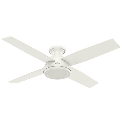 Dempsey Low Profile 52 Inch Ceiling Fans Hunter Fresh White Ceiling