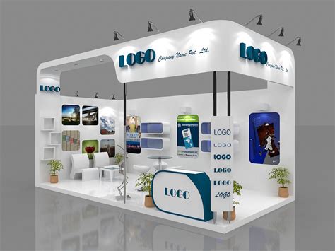 Exhibition Booth 3d Model 6 Mtr X 3 Mtr 2 Sides Open
