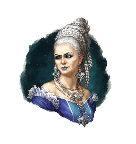 Female Human Frost Witch Portrait Pathfinder Pfrpg Dnd Dandd 35 5e 5th