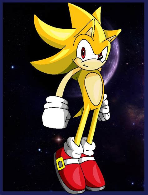Super Sonic In Space By Hannathehedgehog On Deviantart