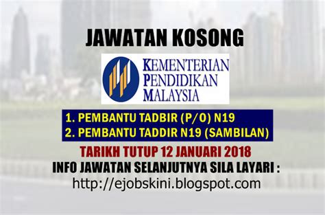 Jawatan kosong pegawai perkhidmatan pendidikan gred dg29. Kementerian Pendidikan Malaysia (MOE) - Jawatan Kosong ...