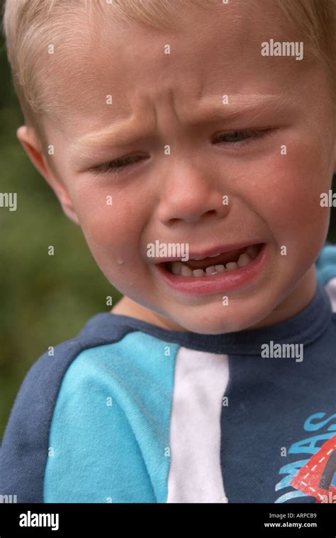 Young Boy Crying Stock Photo Alamy