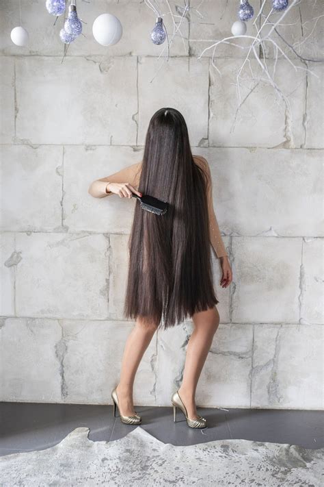 photo set mila s long hair brushing photoshoot in 2020 long hair styles hair brush