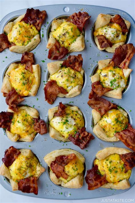 Bacon Egg And Cheese Toast Cups Just A Taste