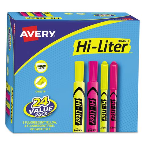 Hi Liter Highlighter Value Pack Desk Pen Style Combo Assorted Ink