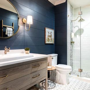 Bathroom cabinet ideas are present to upgrade and makeover your. Navy Blue Grey Cream Room Bathroom Ideas & Photos | Houzz