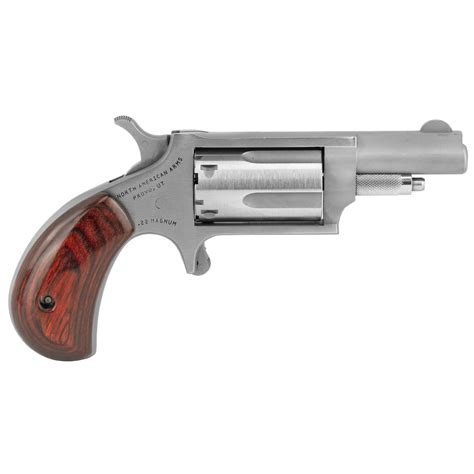 North American Arms Mini Revolver 22 Magnum Wood Grips Naa22m