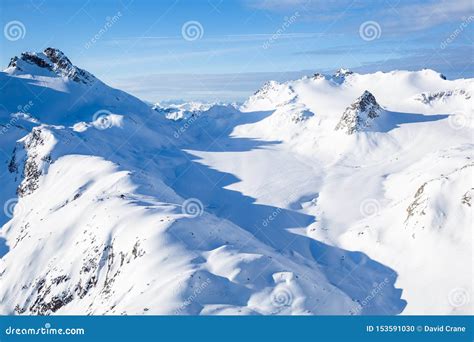 Looking Down On The Snowbird Glacier And Nunatak In The Distance Shot