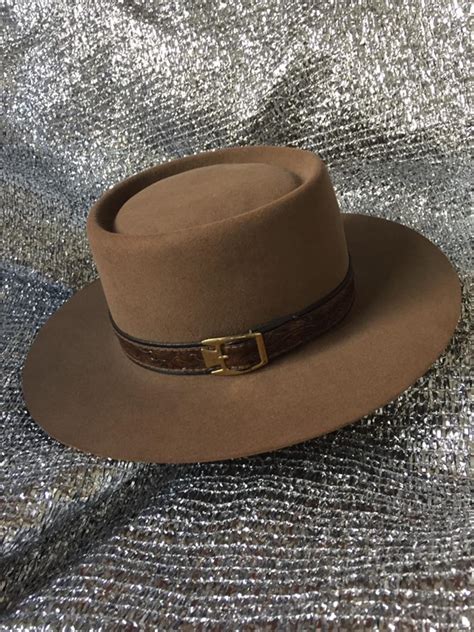Flat Brim Brown Stetson Hat 6 78 Etsy