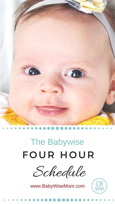 When and How to Move Baby to 4 Hour Schedule - Babywise Mom | Baby schedule, Baby sleep schedule ...