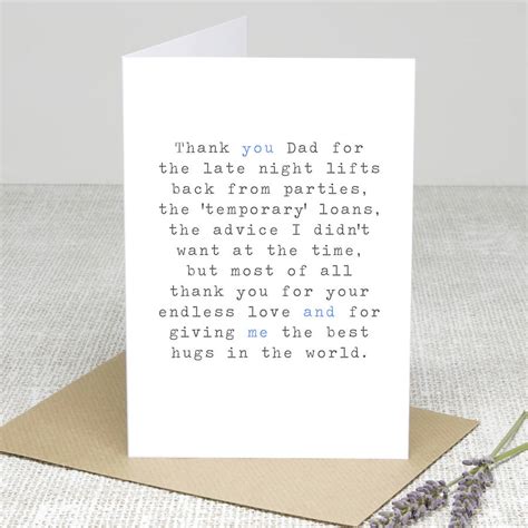 Thank You Dad Greetings Card By Slice Of Pie Designs