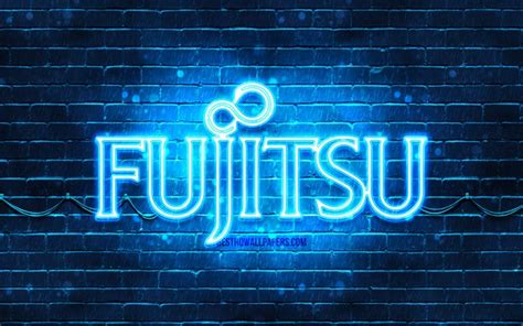 Download Imagens Fujitsu Azul Do Logotipo 4k Azul Brickwall Fujitsu