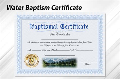 Water Baptism Certificate 4577 Apostolic New Life Publications