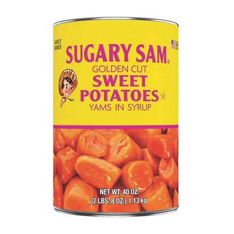 Sugary Sam Golden Cut Sweet Potatoes Yams In Syrup 40 Oz Can