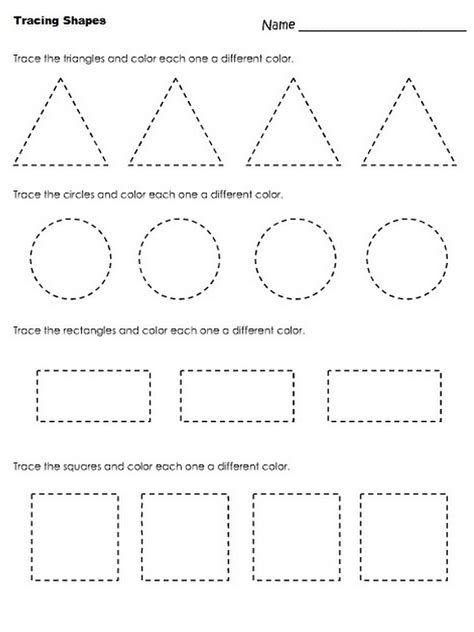 Pre K Shapes Worksheets Activity Shelter