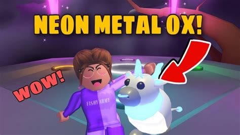 Making A Neon Metal Ox Pet In Adopt Me Youtube