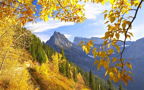 Hd Wallpaper Glacier National Park And Montana Autumn Mix Mountain