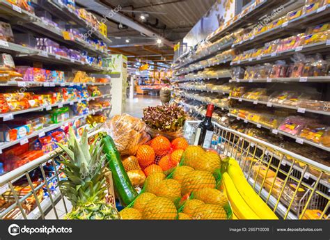 Grocery Cart In Supermarket Stock Photo By ©creativenature 265710008